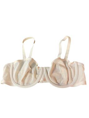 Cuup The Balconette Mesh Underwire Bra Cream Sz 38C